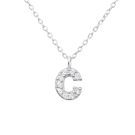 "C" abecedné písmeno Náhrdelníky s retiazkou šperky | All4silver