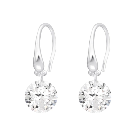 8mm okrúhly zirkón Náušnice so zirkónom šperky | All4silver