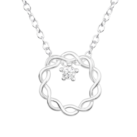 Prepletený so zirkónom Náhrdelníky s kameňmi šperky | All4silver