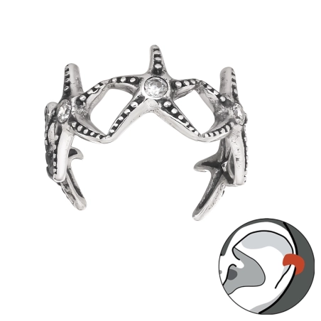 Oxidovaná vintage morská hviezdica Výpredaj Sperkov šperky | All4silver