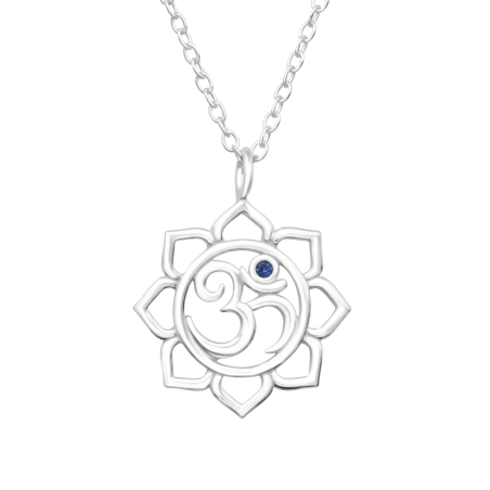 om symbol - 925 Mincový Striebro #SC# s zirkóny #45246 | #AN#
