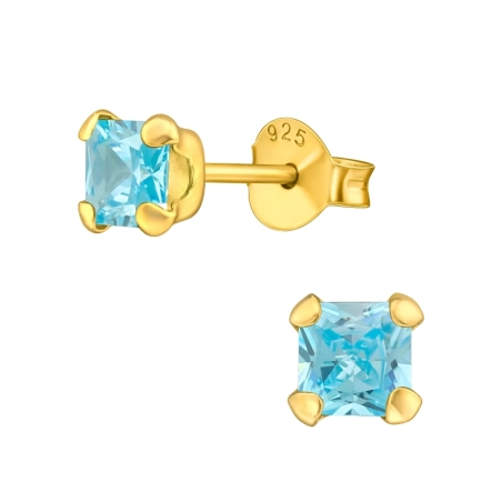 Square 4mm - 925 Mincový Striebro #SC# s zirkóny #45203 | #AN#