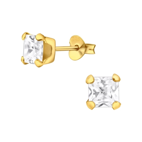 Square 5mm - 925 Mincový Striebro #SC# s zirkóny #45205 | #AN#