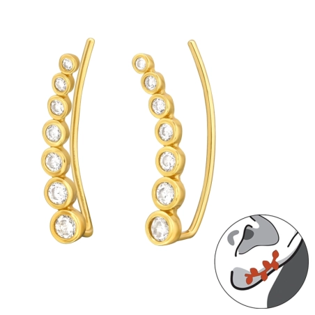 geometrický - 925 Mincový Striebro #SC# s zirkóny #44181 | #AN#