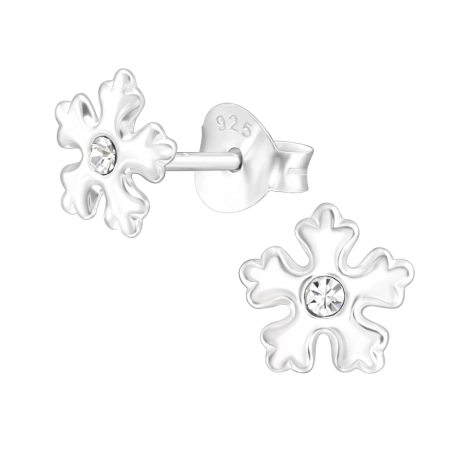 snehová vločka - 925 Mincový Striebro #SC# s krištáľ #44042 | #AN#