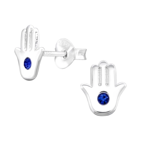 Hamsa Puzetové náušnice s kameňmi šperky | All4silver