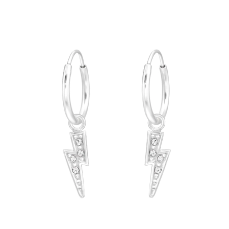 Blesk - 925 Mincový Striebro #SC# s krištáľ #43840 | #AN#