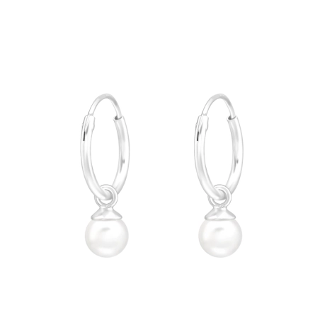 5 mm syntetická perla Okrúhle náušnice šperky | All4silver