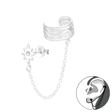 Severná hviezda - 925 Mincový Striebro #SC# s krištáľ #43826 | #AN#