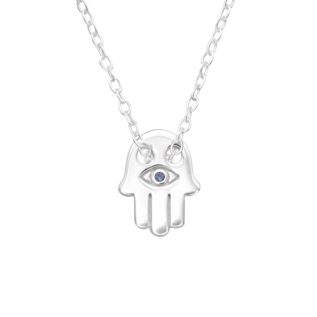 Hamsa - 925 Mincový Striebro #SC# s zirkóny #43489 | #AN#