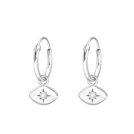 Visiace Hviezdy Okrúhle náušnice šperky | All4silver