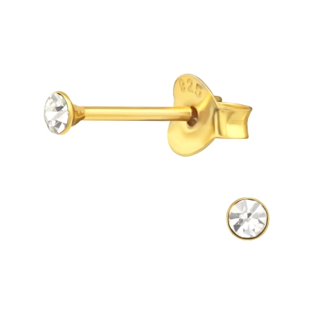 2,5 mm kruh - 925 Mincový Striebro #SC# s krištáľ #43253 | #AN#