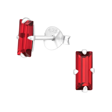 obdĺžnik - 925 Mincový Striebro #SC# s krištáľ #42865 | #AN#