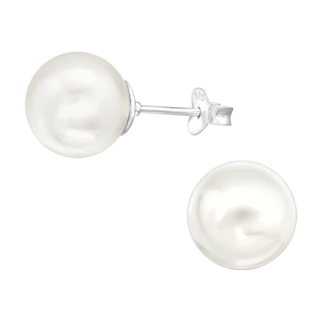 10 mm syntetická perla Puzetové náušnice s perlou šperky | All4silver