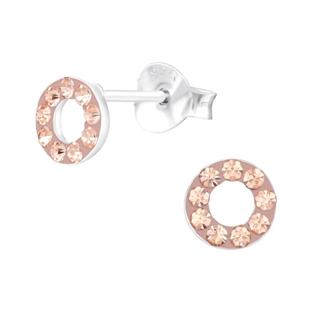 kruh - 925 Mincový Striebro #SC# s krištáľ #42185 | #AN#