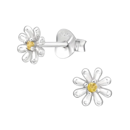 Flower 5MM - 925 Mincový Striebro #SC# s zirkóny #41358 | #AN#