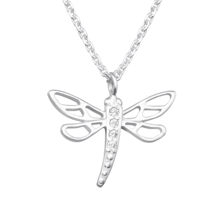 Dragonfly - 925 Mincový Striebro #SC# s zirkóny #41245 | #AN#