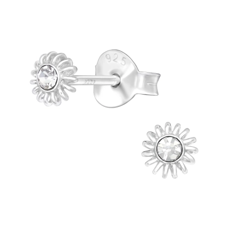 Slnko 4 mm - 925 Mincový Striebro #SC# s krištáľ #40988 | #AN#