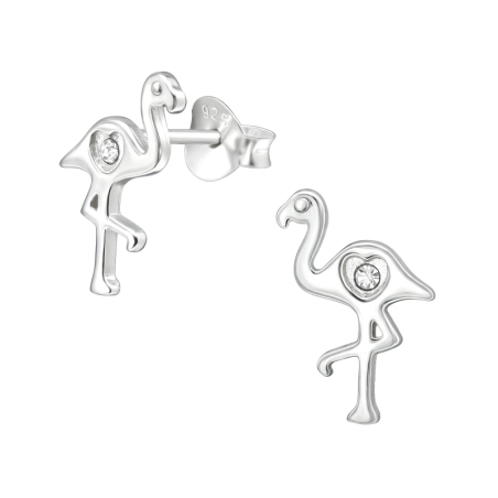 Plameniak Krištáľové puzetové náušnice šperky | All4silver