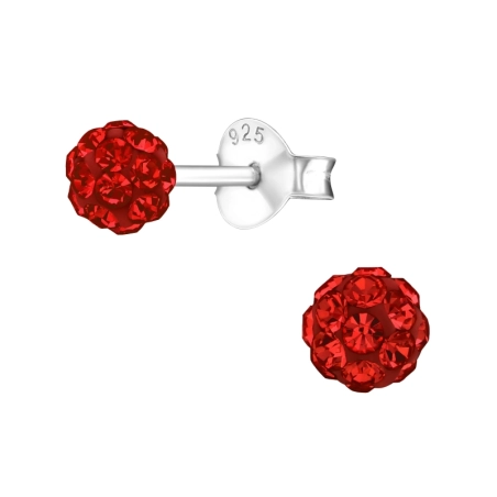 Guľový 4mm - 925 Mincový Striebro #SC# s krištáľ #39278 | #AN#