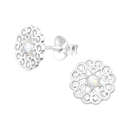 Filigree Puzetové náušnice s polodrahokamom šperky | All4silver