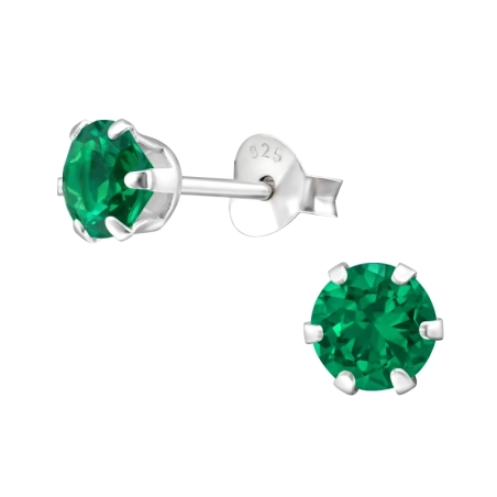 Okrúhly zirkón 5mm Základné náušnice šperky | All4silver