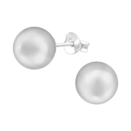 Perla 8mm Puzetové náušnice s perlou šperky | All4silver