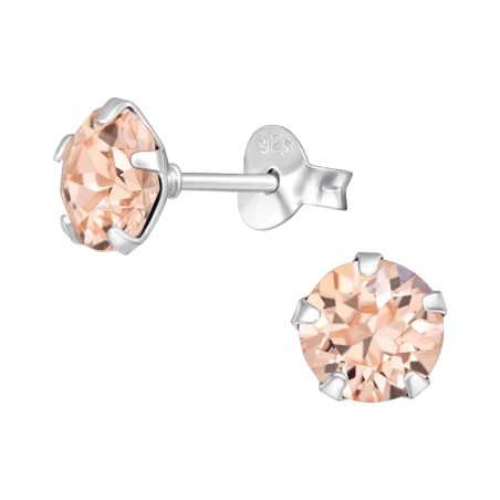 Kolo 6mm Krištáľové puzetové náušnice šperky | All4silver