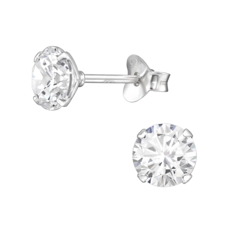 Okrúhle 6mm Základné náušnice šperky | All4silver