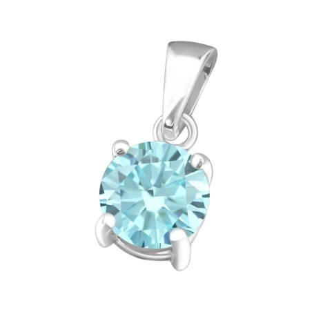 6 mm Okrúhle Prívesky so zirkónom šperky | All4silver