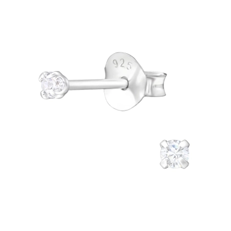 Okrúhle 2mm Základné náušnice šperky | All4silver