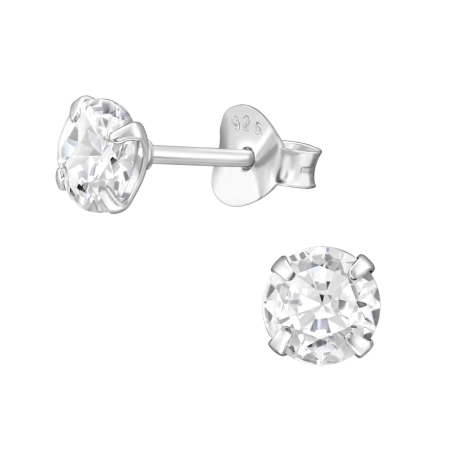Okrúhle 5mm Základné náušnice šperky | All4silver