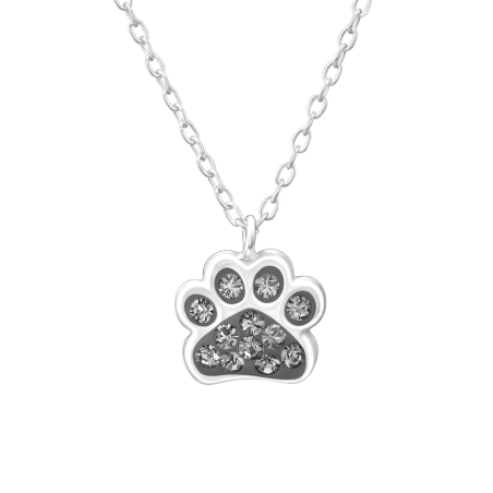 Paw Tlač Náhrdelníky s retiazkou šperky | All4silver