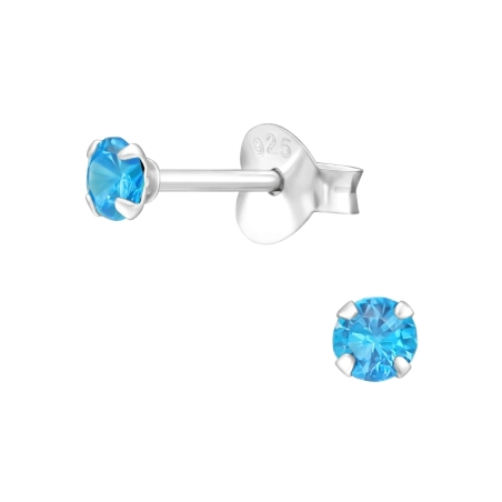 Okrúhle 3mm Základné náušnice šperky | All4silver
