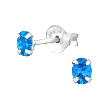 Ovál 3x4mm Základné náušnice šperky | All4silver