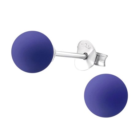 Strieborný Matt 6mm Puzetové náušnice s perlou šperky | All4silver