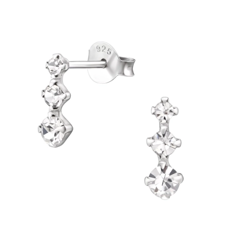 Bar Krištáľové puzetové náušnice šperky | All4silver