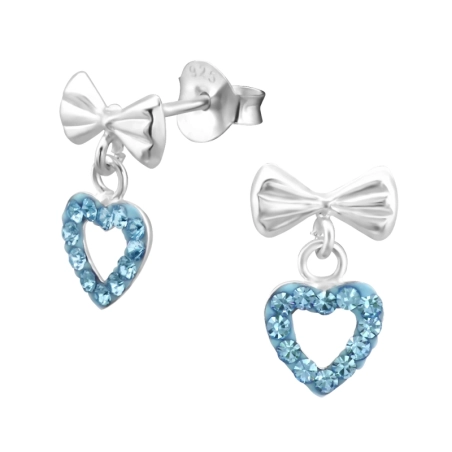 Luk S Hanging Heart Puzetové náušnice s kameňmi šperky | All4silver