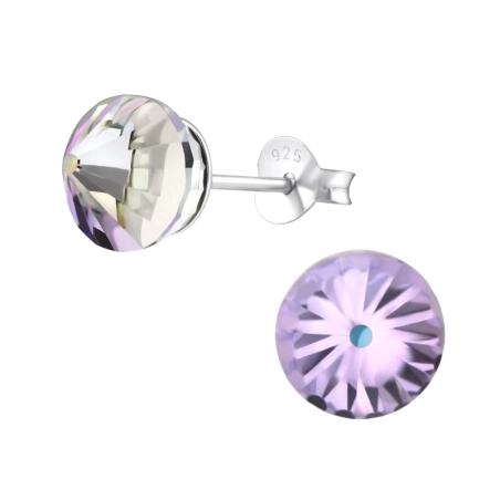 Strieborný Kužel Krištáľové puzetové náušnice šperky | All4silver