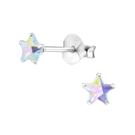 Hviezda 4mm Základné náušnice šperky | All4silver