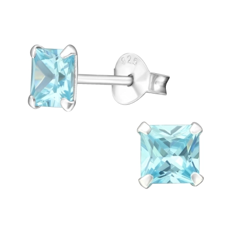 Square 5mm Základné náušnice šperky | All4silver