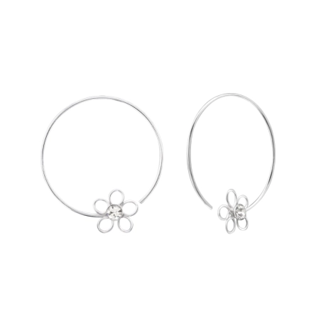 Kvetina Okrúhle náušnice šperky | All4silver