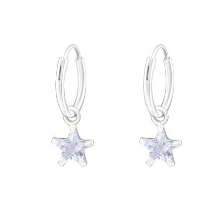 Visiace Hviezdy Okrúhle náušnice šperky | All4silver
