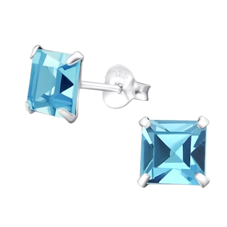 Square 6 mm Základné náušnice šperky | All4silver