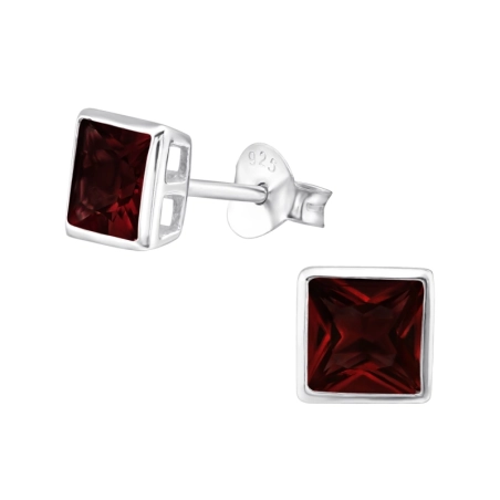 Square 5mm Základné náušnice šperky | All4silver