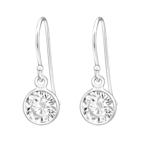 7x7 mm okrúhly zirkón Náušnice so zirkónom šperky | All4silver