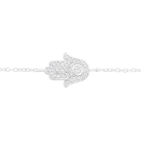 Hamsa - 925 Mincový Striebro #SC# s zirkóny #17871 | #AN#