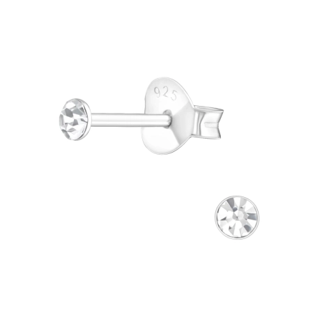 Round 2,5Mm Základné náušnice šperky | All4silver