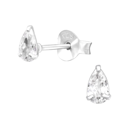Strieborná slza 3x5mm Základné náušnice šperky | All4silver