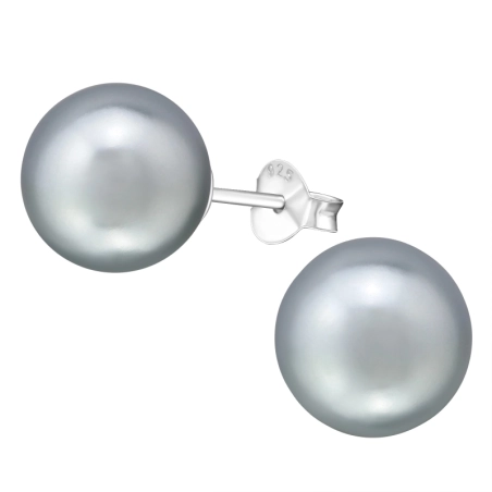 10mm Puzetové náušnice s perlou šperky | All4silver